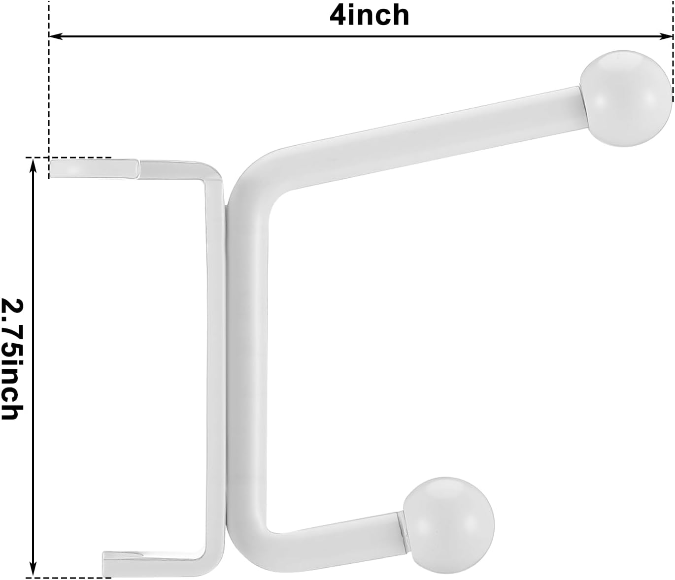 2 Ganchos Bisagra Puerta Soporte Toallero Espacio Compacto