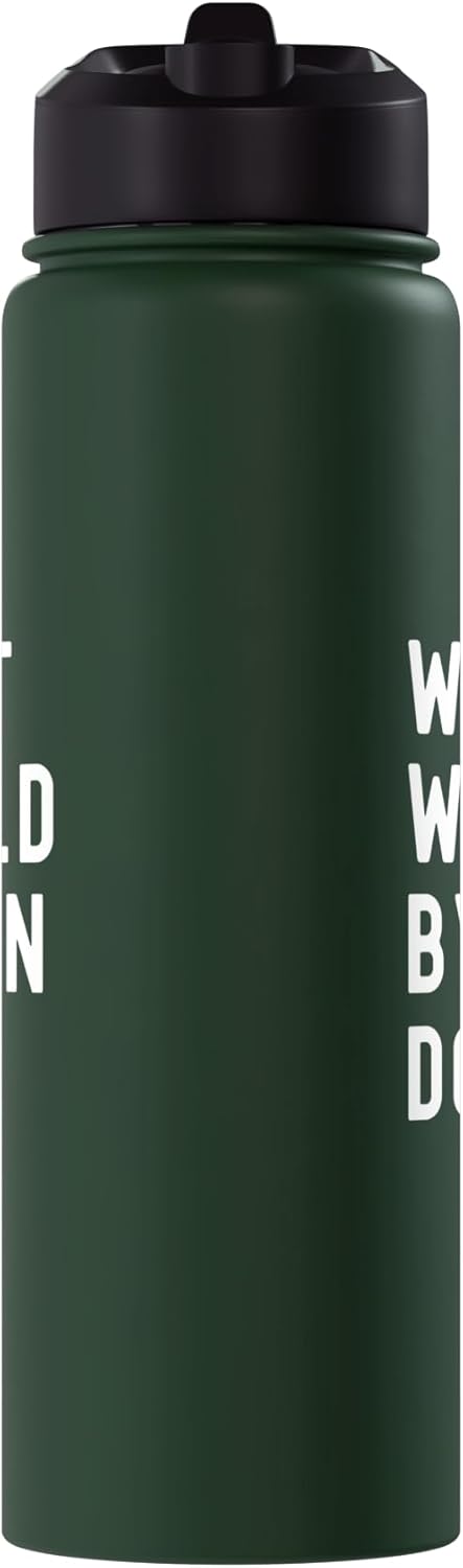 Botella de agua acero inoxidable aislada What Would Byron Do