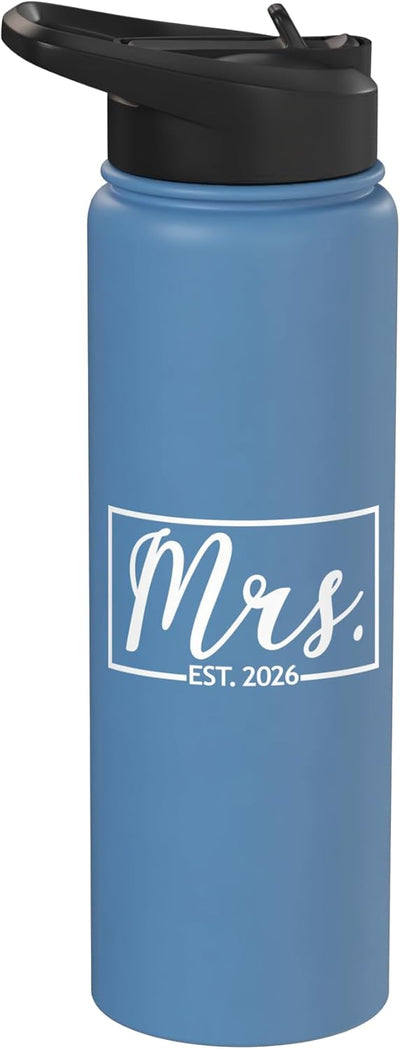 Botella agua acero inox aislada para bodas