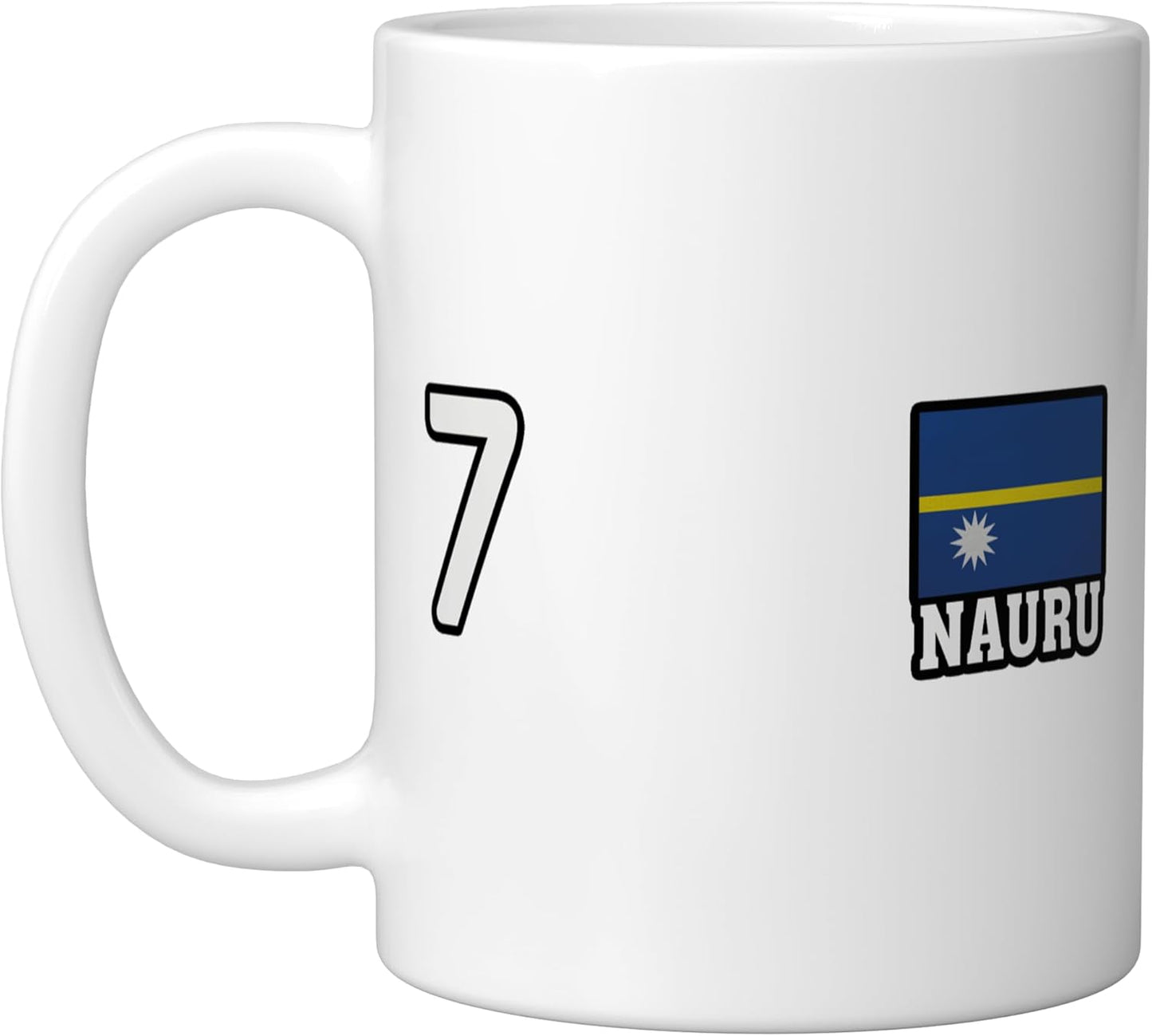 Taza Cerámica Bandera Nauru Blanca