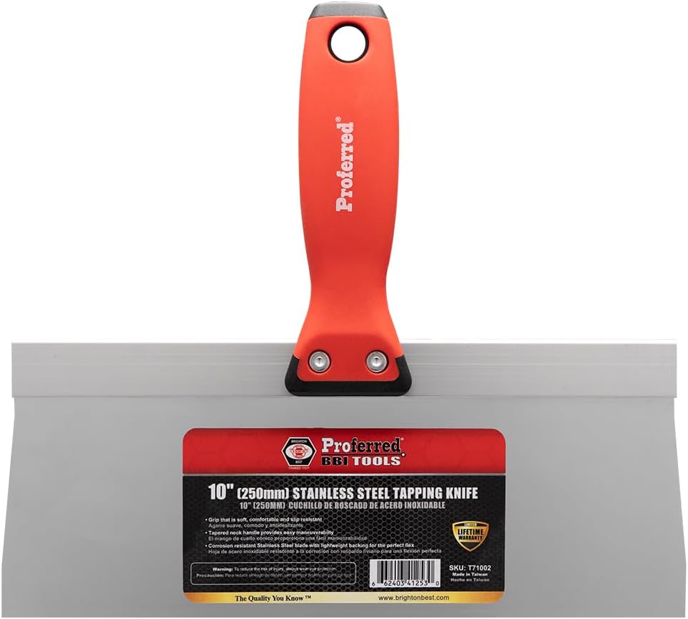 Cuchillo cinta acero inox 10pulg antideslizante