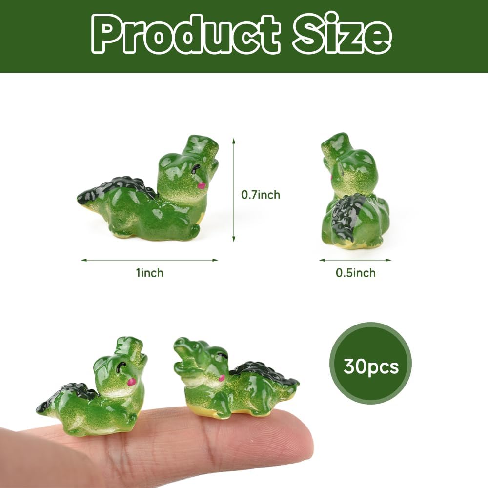 Figuras cocodrilos miniatura 30uds decoración manualidades
