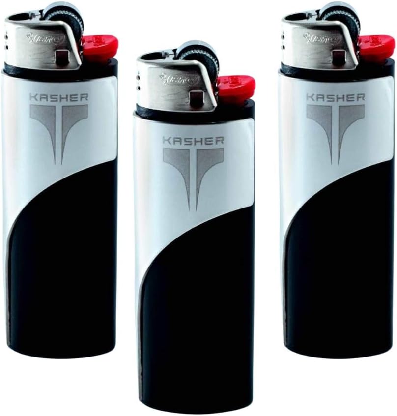 Herramienta encendedor acero inox plateado set 3