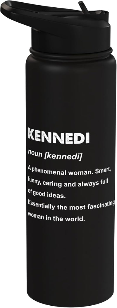 Botella de agua aislada Kennedi Name acero inoxidable