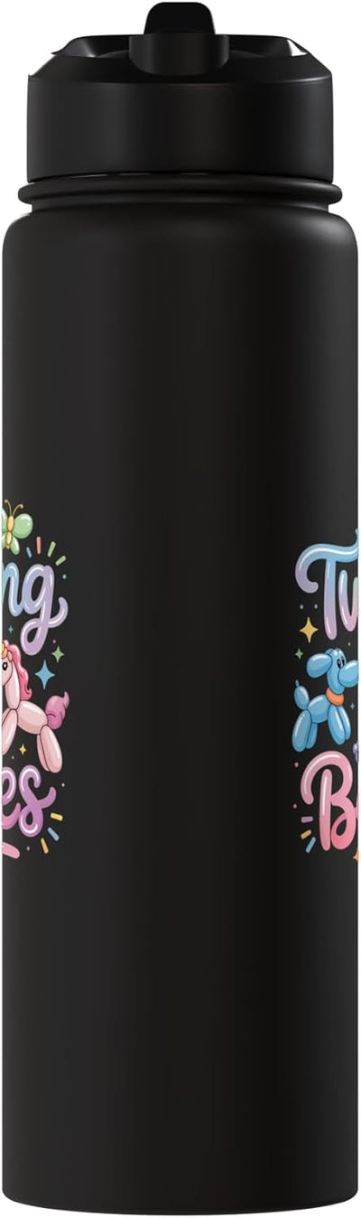 Botella de agua acero inoxidable con animal de globos