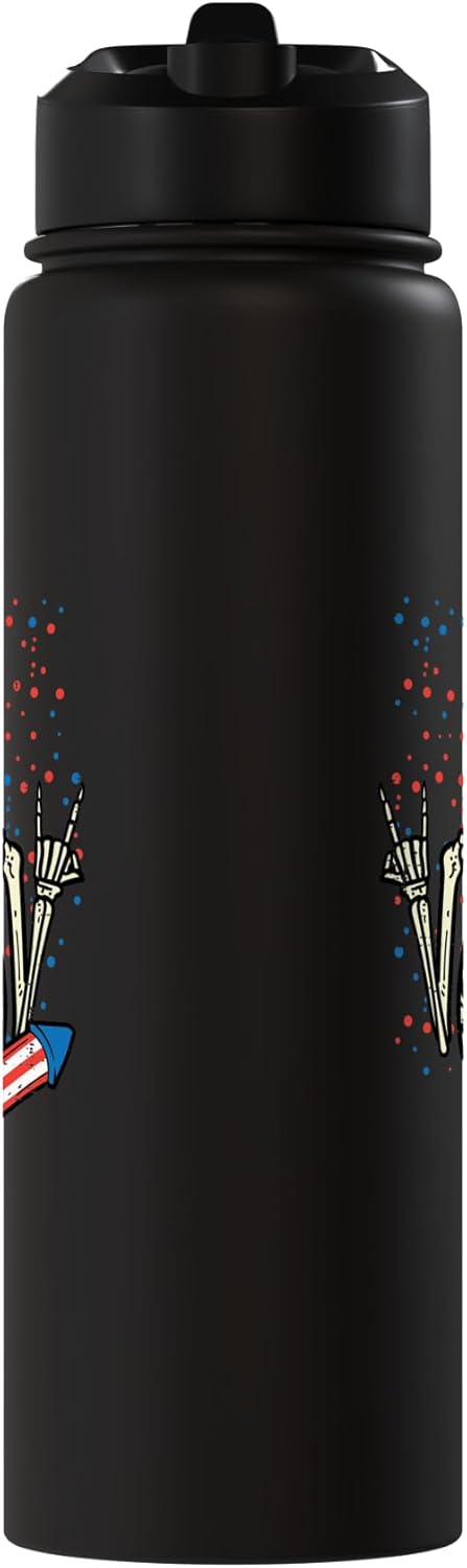 Botella de agua acero inoxidable insulado para hombre niño adulto patriota