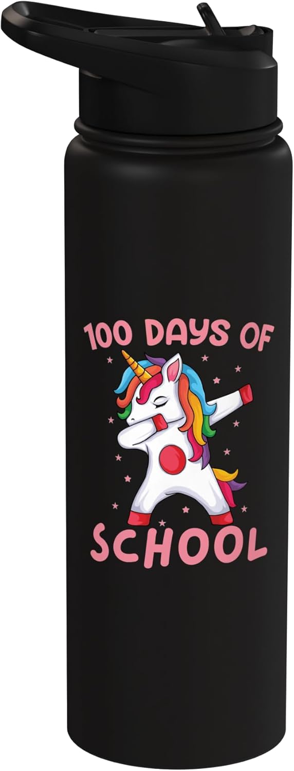 Botella de agua acero inoxidable unicornio para niñas