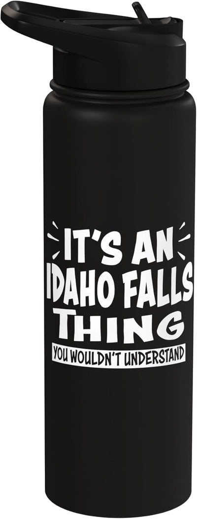 Botella de agua aislada de acero inoxidable Idaho Falls