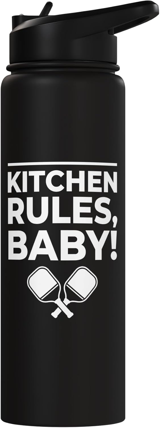 Botella de agua acero inoxidable aislada para cocineros