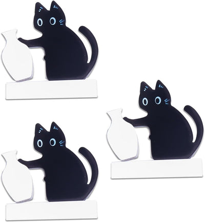 3 imanes de bigote de gato decorativos de acrílico fuerte