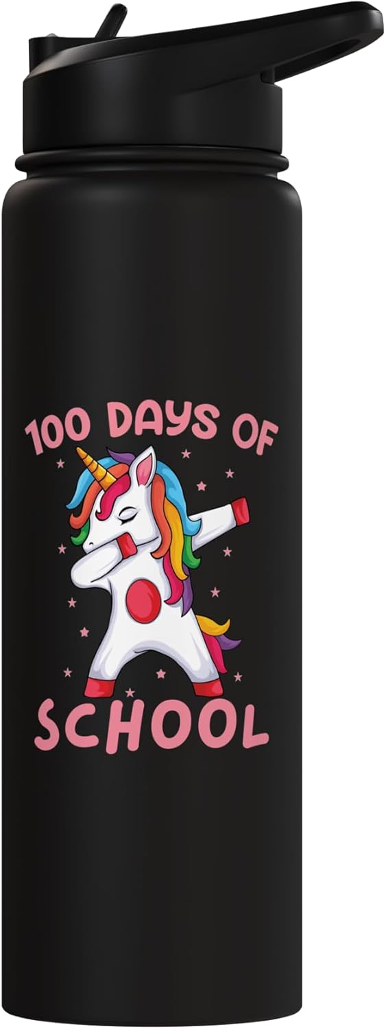 Botella de agua acero inoxidable unicornio para niñas