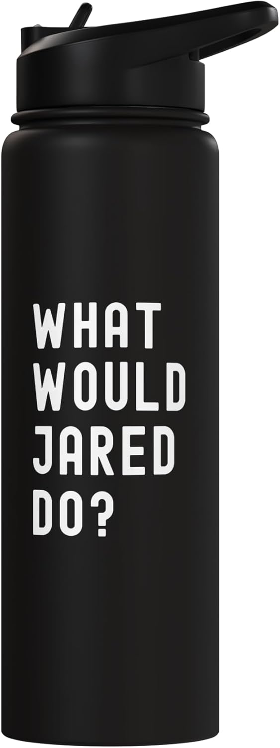 Botella de agua acero inoxidable aislada What Would Jared Do