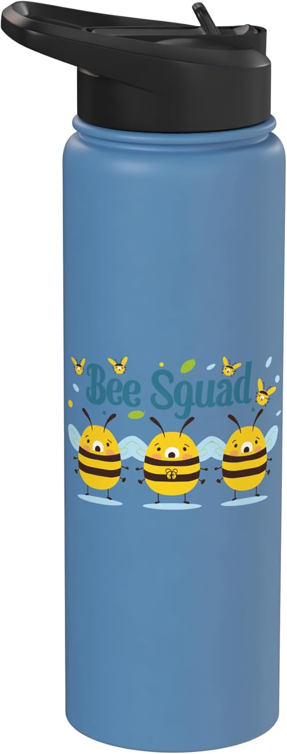 Botella de agua acero inoxidable aislada para amantes de las abejas