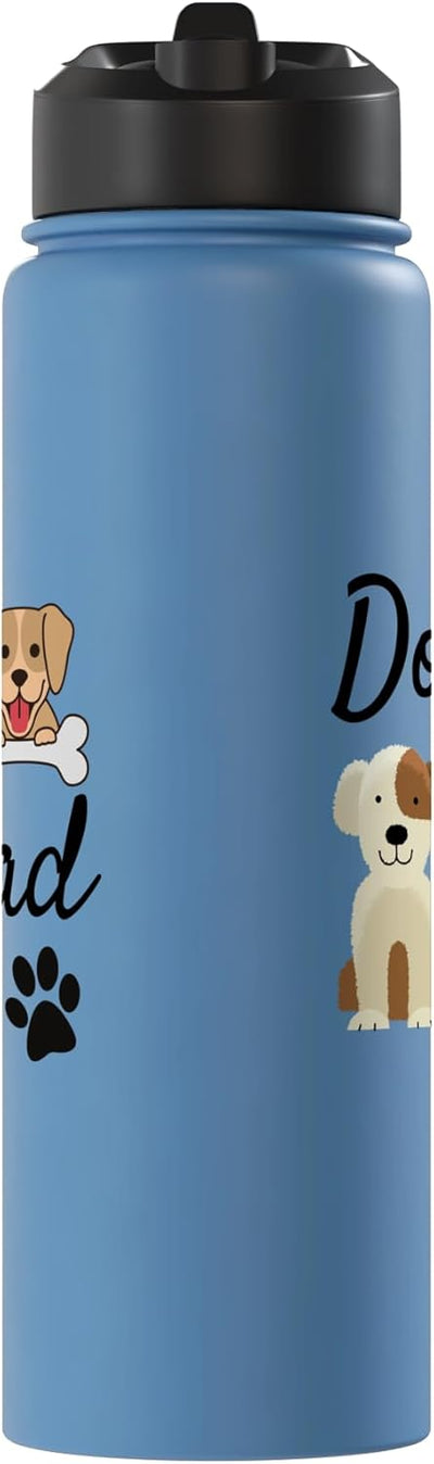 Botella de agua acero inoxidable con slogan para papá amante de los perros