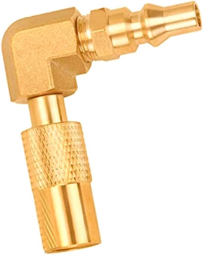 Adaptador RV 1/4pulg codo 90 grados plancha gas propano