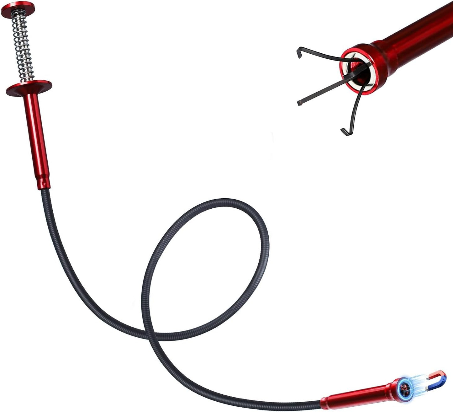 Herramienta magnética 24pulg con agarre flexible 4 garras