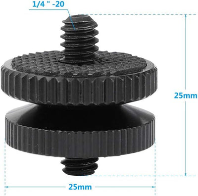 Tornillo rosca macho 1/4-20 doble extremo 2 pzas