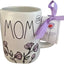 Taza de café y té de cerámica Rae Dunn Mom con flores moradas