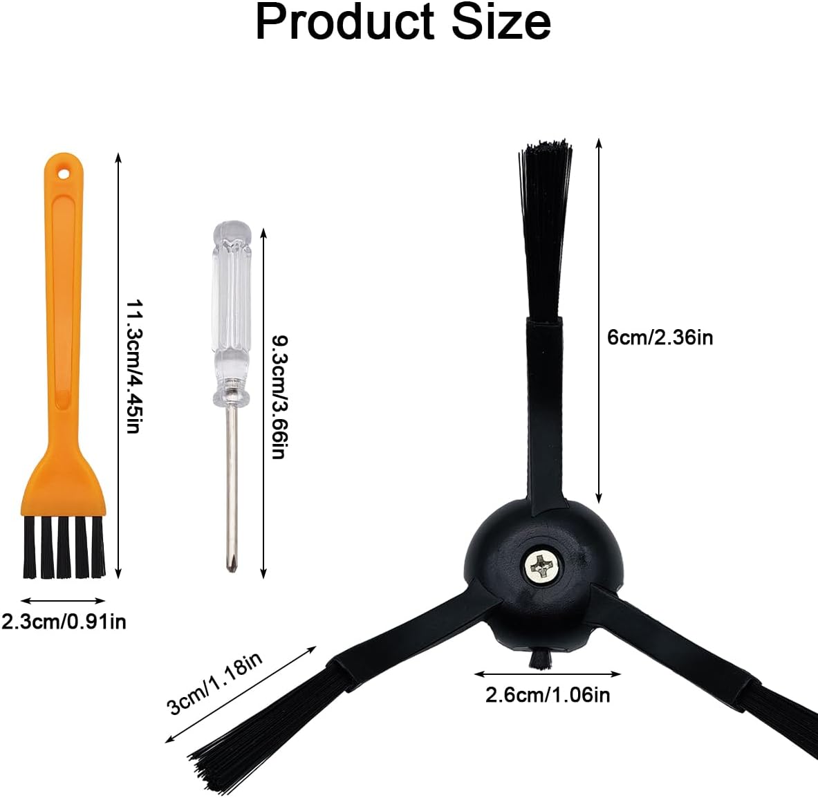 4 Cepillos laterales comp Roborock S8 Pro Ultra S7 Max Qrevo