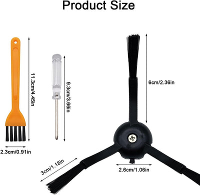 4 Cepillos laterales comp Roborock S8 Pro Ultra S7 Max Qrevo
