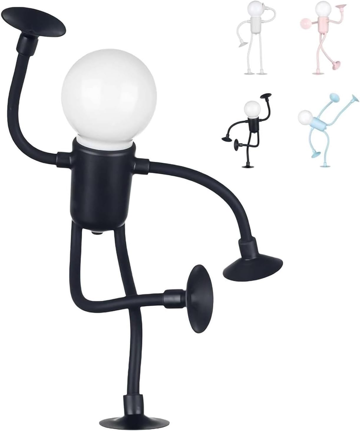 Luz Nocturna Flexible Con Ventosa Forma Intercambiable Negro