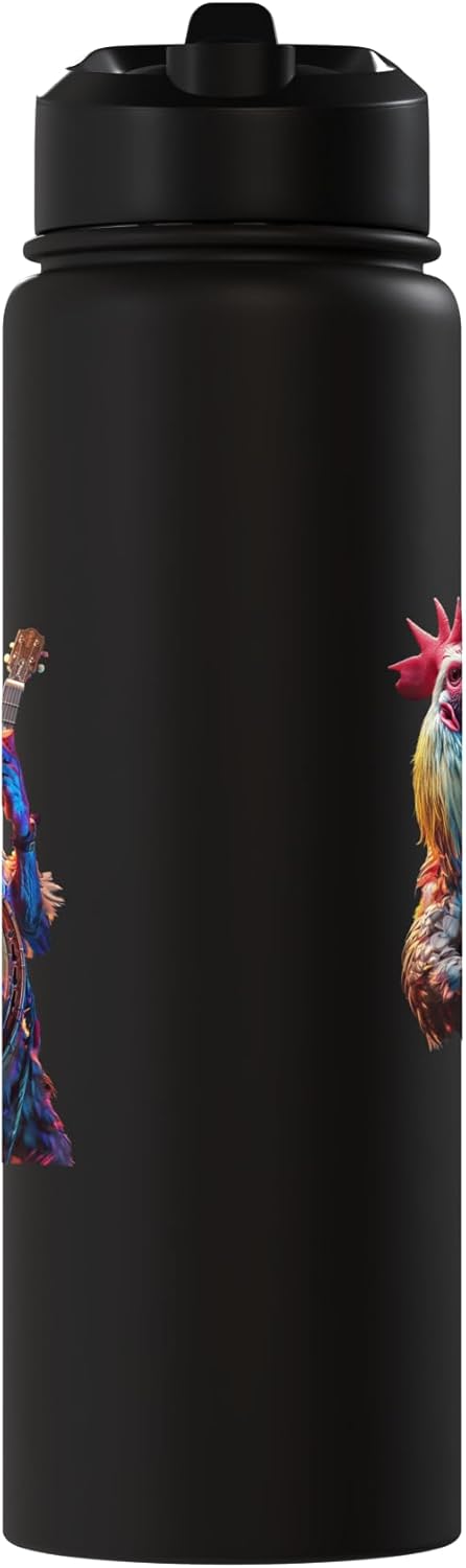 Botella de agua aislada de acero inoxidable Banjo Chicken