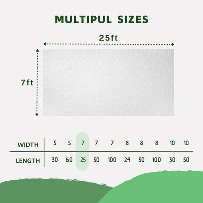 Cubierta anti-heladas 7x25pulg para plantas vegetales