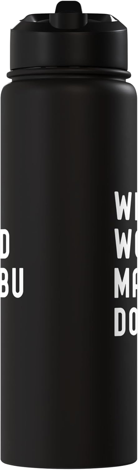 Bottella de agua aislada acero inoxidable What Would Manabu Do