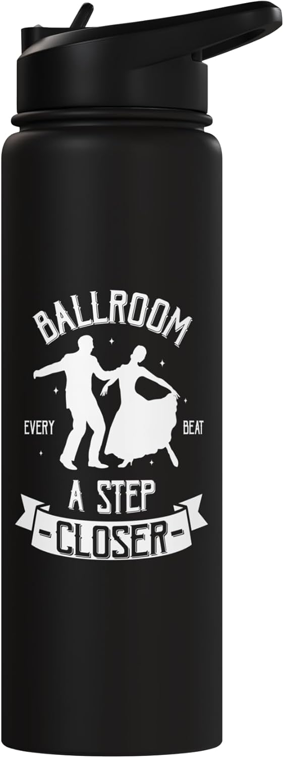 Bote de agua acero inoxidable aislado regalo para bailarinas de salón