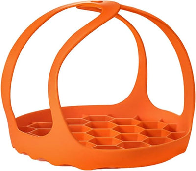 Eslinga silicona 8pulg cesta vapor hornear asador naranja