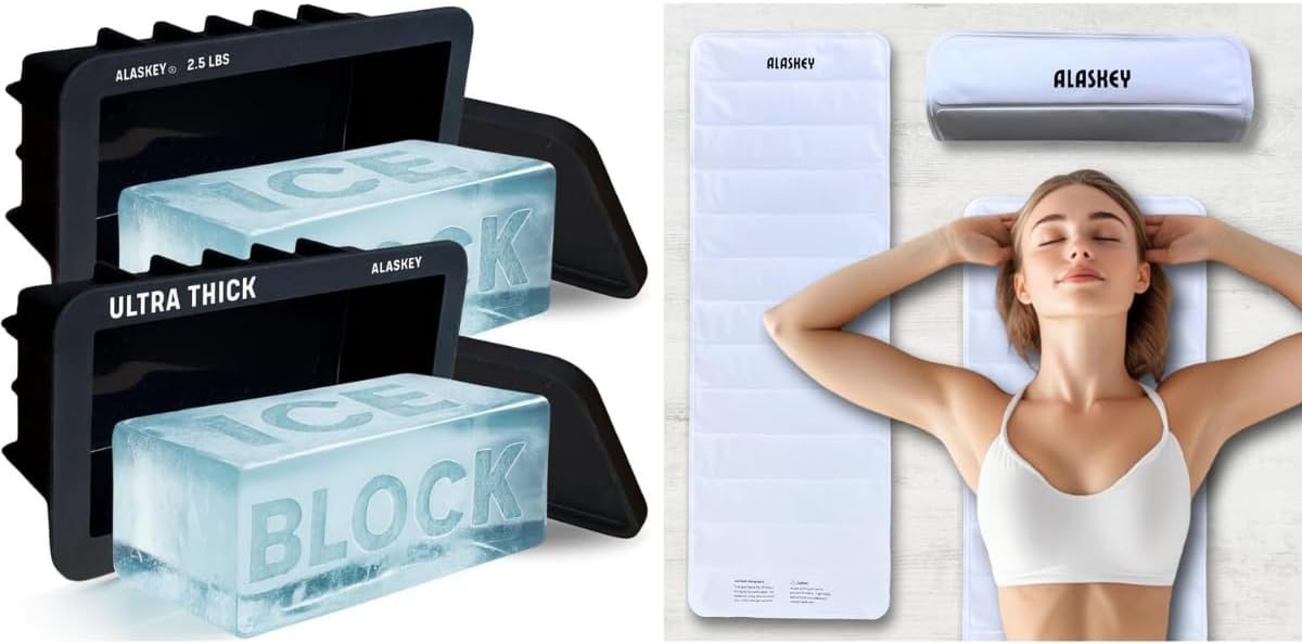 Molde hielo 2.5lb set 2 con tapa y mantel reutiliz.