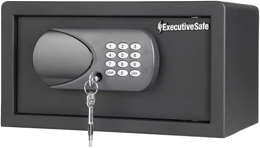 Caja seguridad digital con teclado USB negro