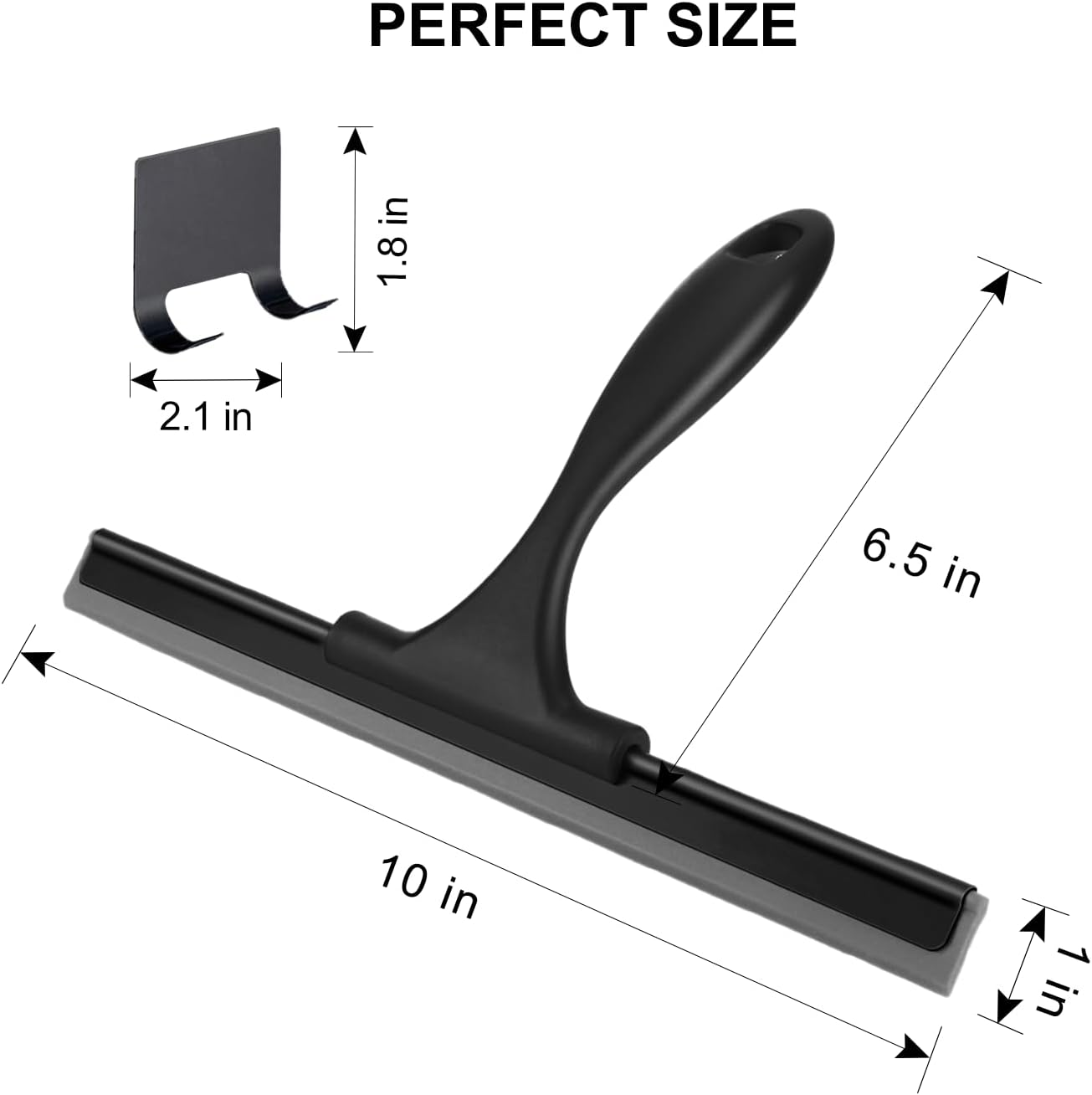 Escobilla acero inox para puerta vidrio ducha y baño