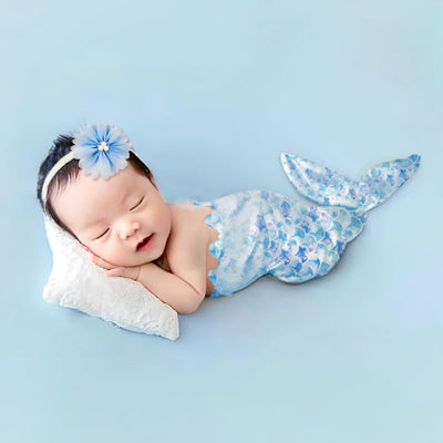 Accesorios foto recién nacido traje sirena bebé
