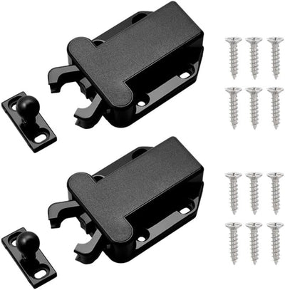 2 Pzas Cerradura Puerta Toque ABS para Armario y Cajón