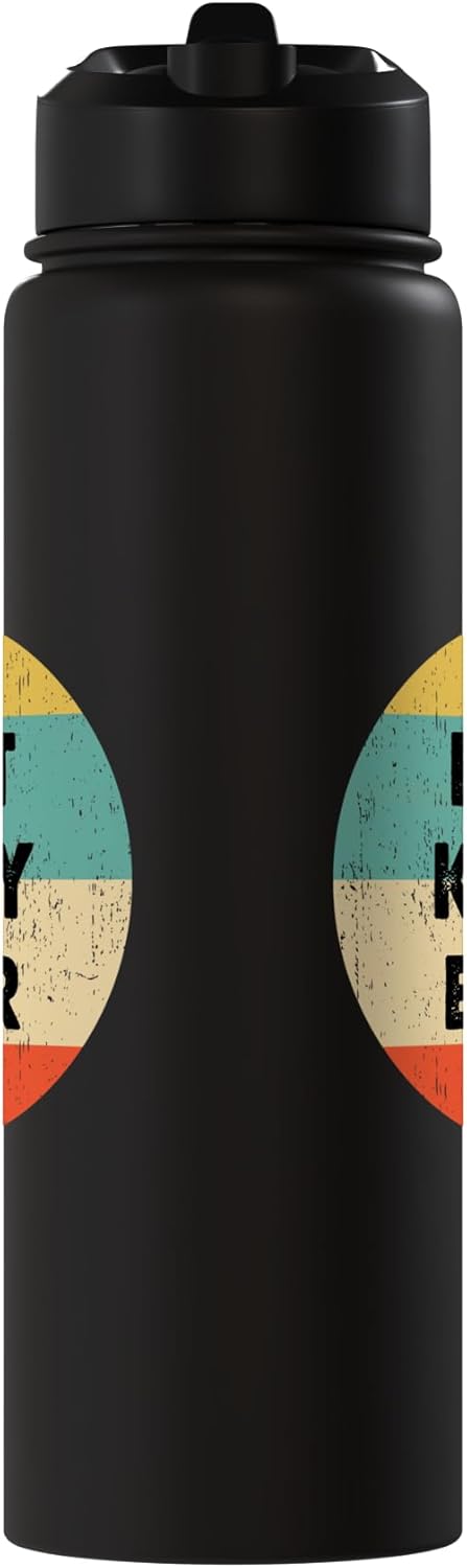 Botella de agua acero inoxidable Kary Name aislada