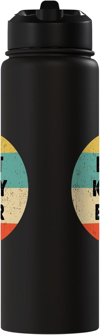 Botella de agua acero inoxidable Kary Name aislada