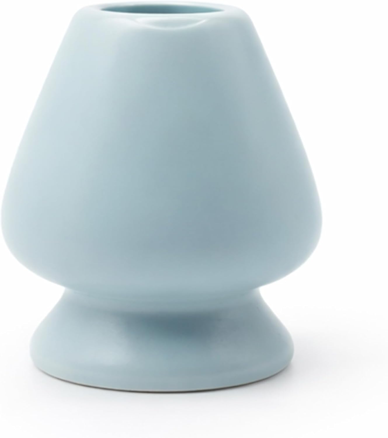 Soporte cerámica batidor matcha azul claro para bambú Chasen