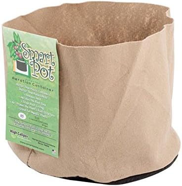 Maceta tela suave 26L color marrón