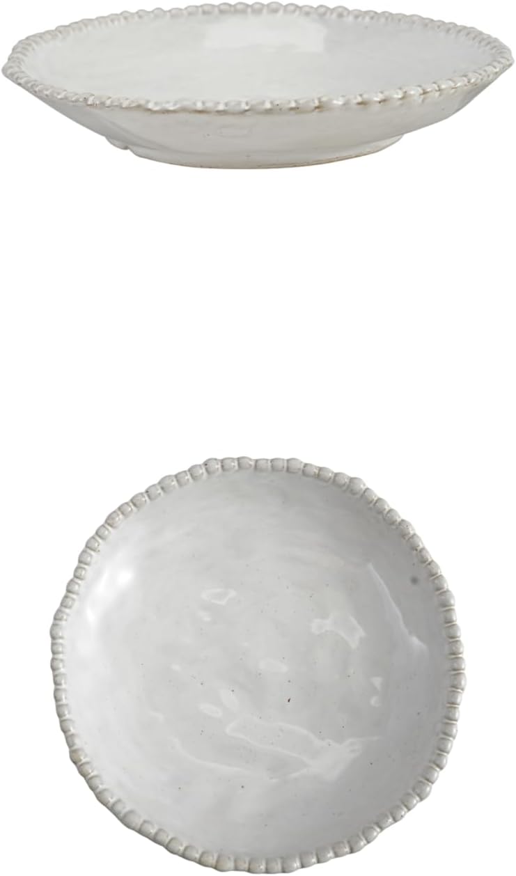Set 6 Cuencos Gres Bajo Borde Clavo Blanco