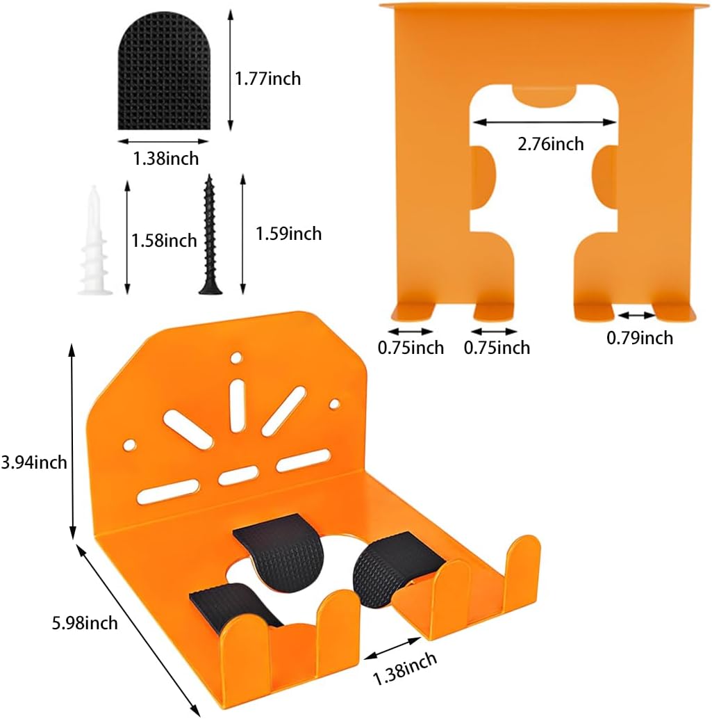 Soporte herramientas pared garaje jardín resistente naranja