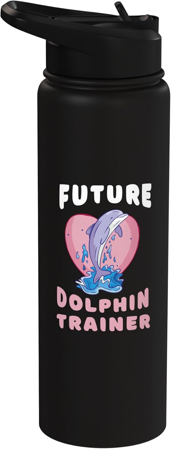 Botella agua acero inox aislada para niño entrenador de delfines