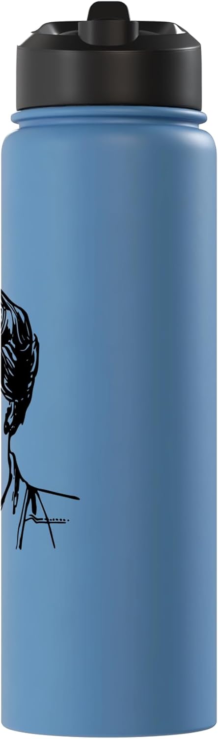 Botella agua bebé acero inox aislada