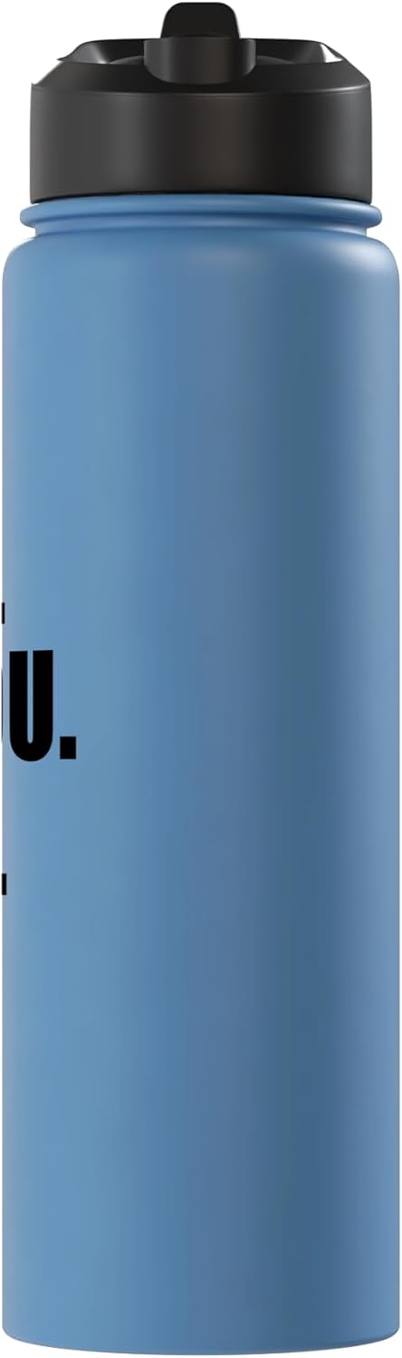 Botella de agua acero inoxidable aislada Papou Ever griega