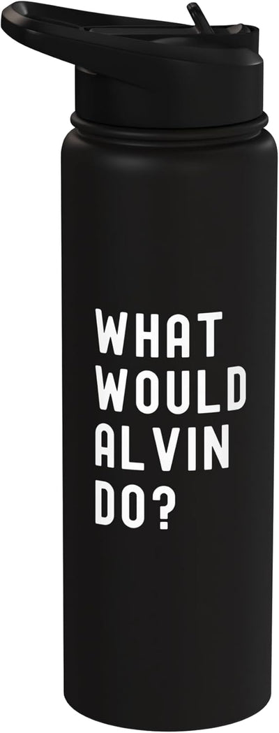 Bottella de agua acero inoxidable aislada What Would Alvin Do