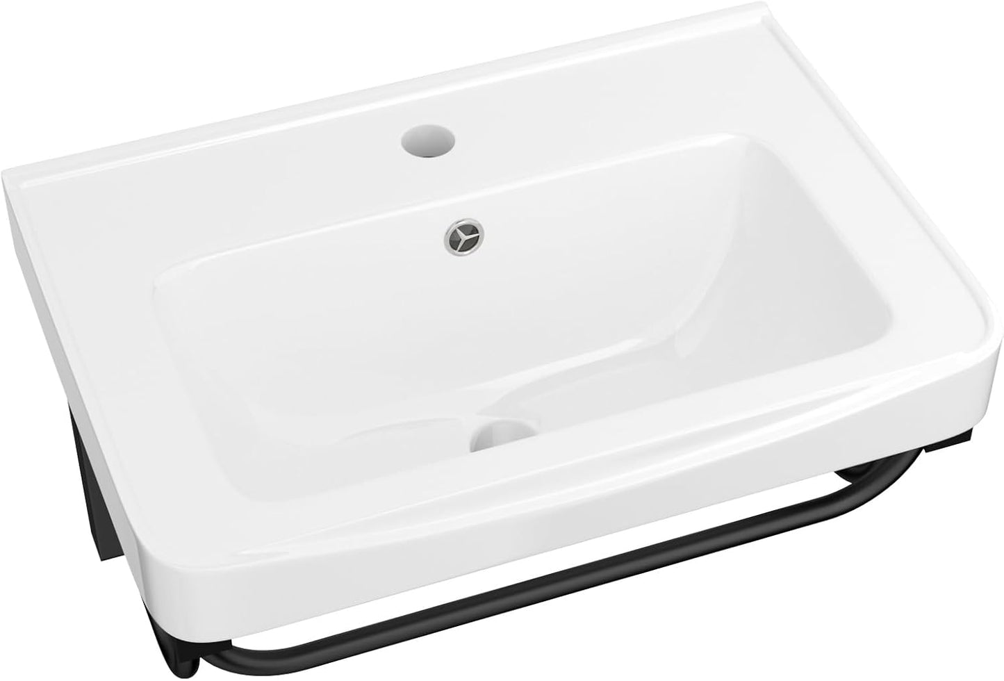 Fregadero pared cerámica moderno 19.69x14.17pulg blanco