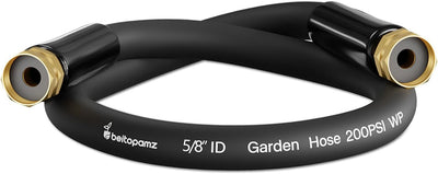Manguera jardín 1ft 5/8pulg hembra a hembra negro