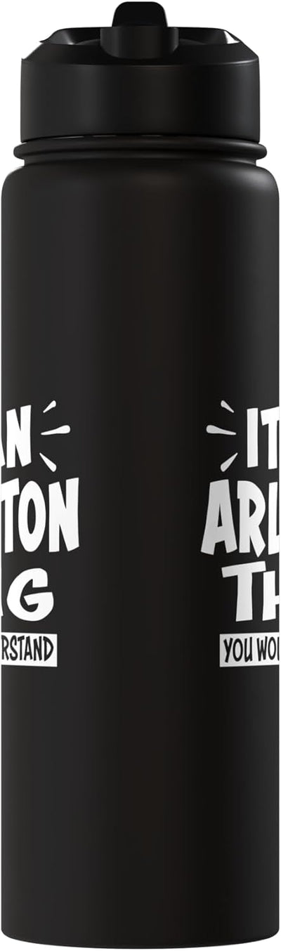 Botella agua acero inox aislada para viaje