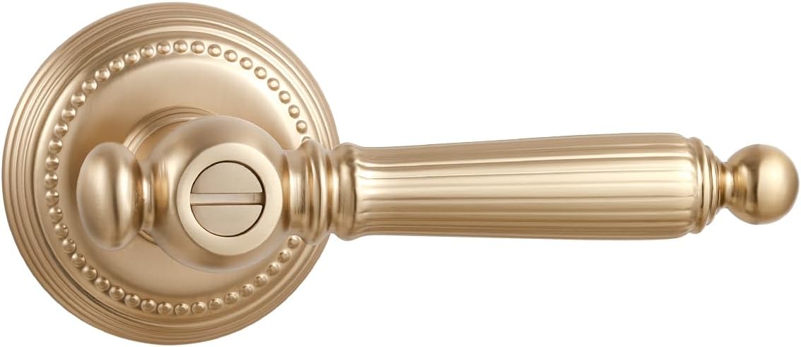 Manija puerta bronce champán para dormitorio y baño aleación zinc