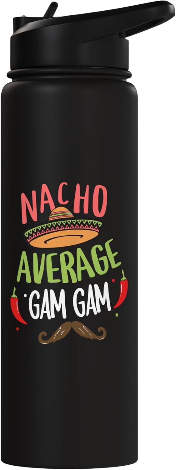 Botella de agua acero inoxidable aislada Cinco de Mayo